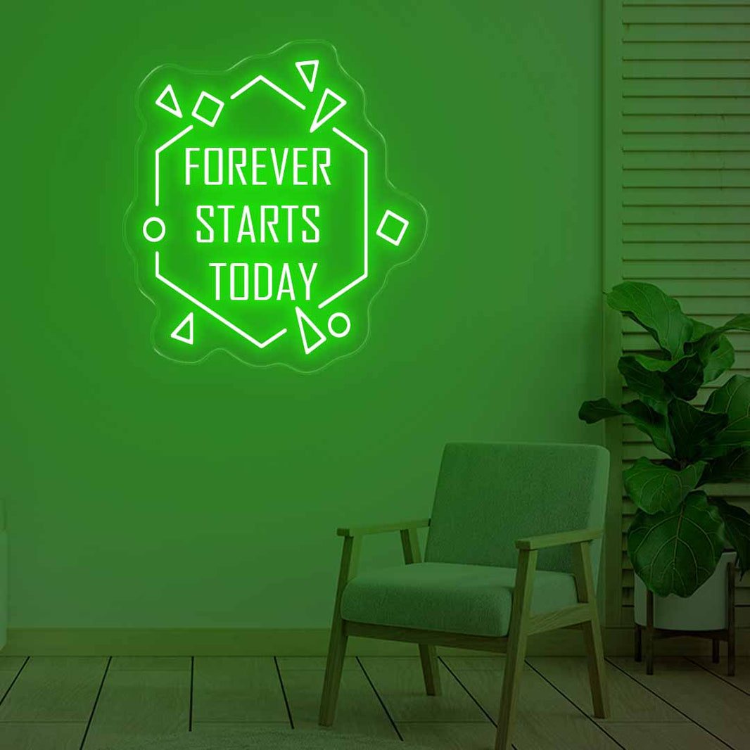 Light the Way to Your Forever: "Forever Starts Today" Neon Sign